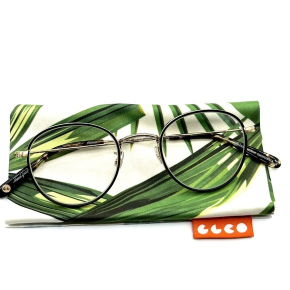 Garrett Leight GLCO Unisex Paloma Matte Black-Gold Eyeglasses New  - Picture 2 of 5